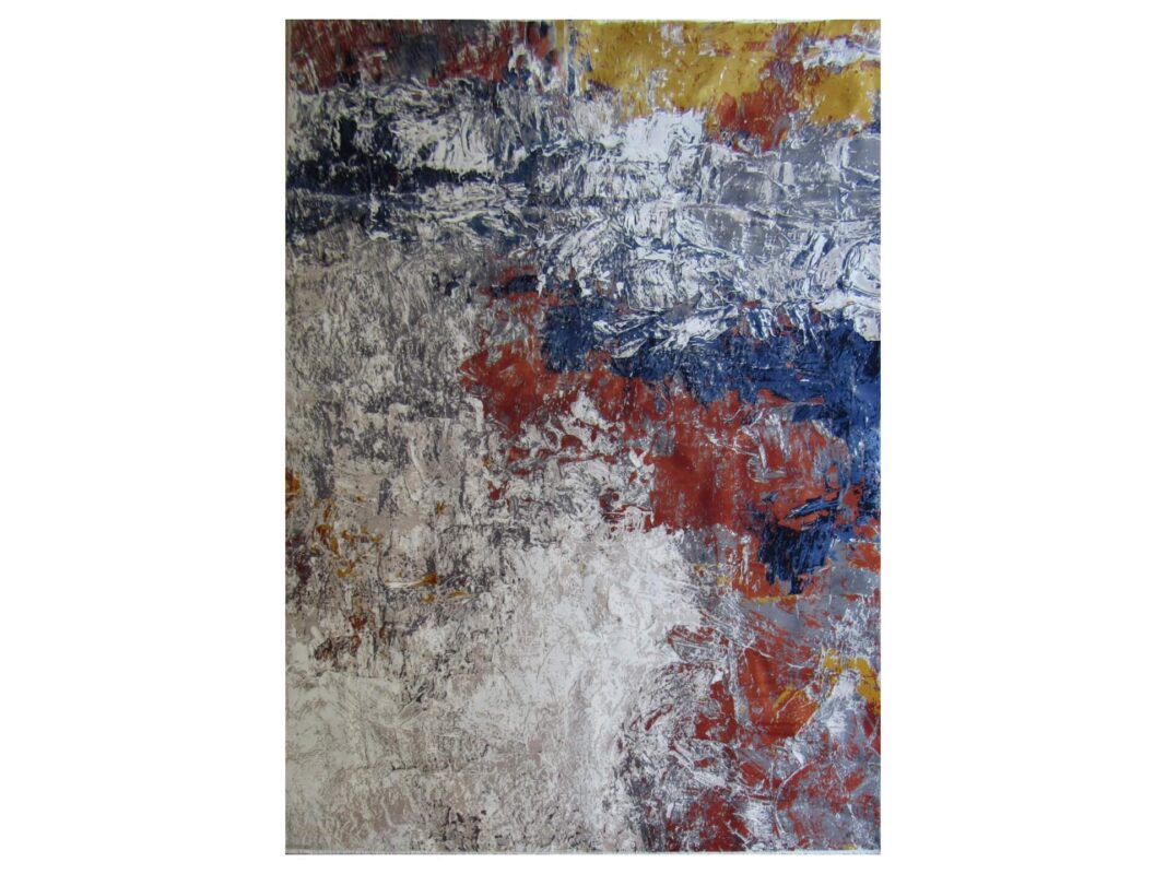 Modern Colourful Absract Rug - Yellow Blue - Orange