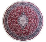 Persian Kashan Round Rug - Red