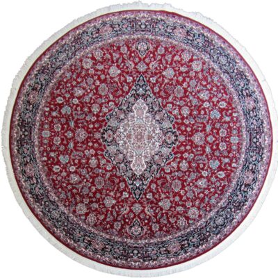 Persian Kashan Round Rug - Red
