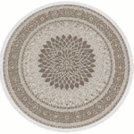 Persian Round Beige - Brown Rug