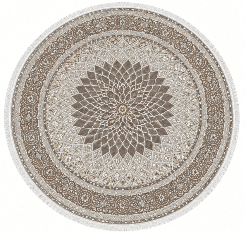 Persian Round Beige - Brown Rug