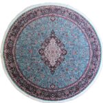 Persian Blue Red Meallion Round Rug