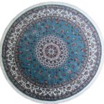 Turquoise Round Persian Rug