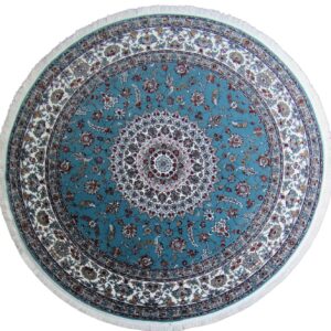 Turquoise Round Persian Rug