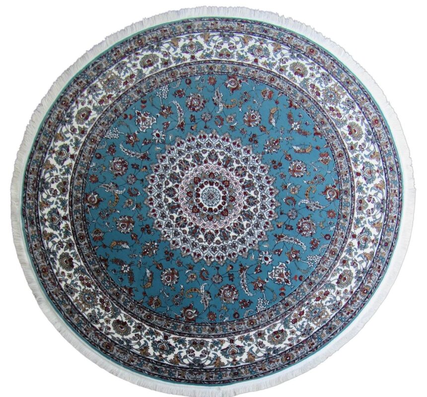 Turquoise Round Persian Rug