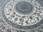 Persian Kashan Mandala Classic Round Rug – Blue & White - Image 5