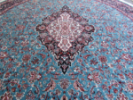 Red Blue Round Table Rug