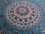 Turquoise round persian rug